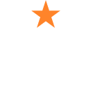aro con estrella color naranja